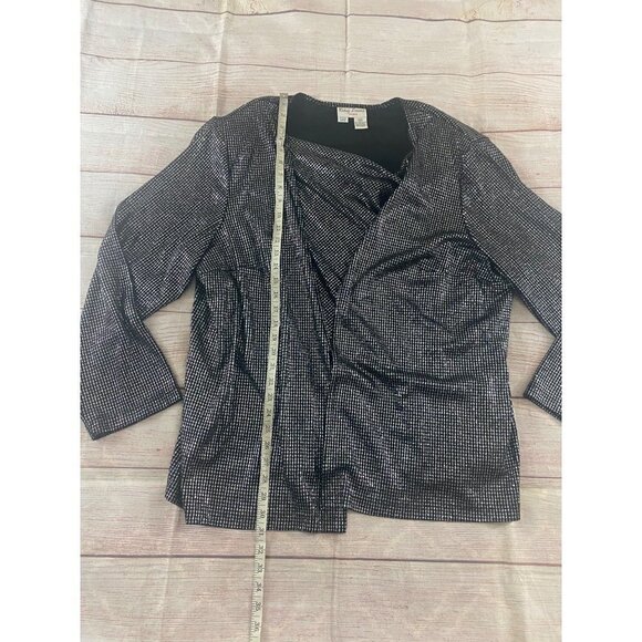 Vintage Betsy Lauren Women's Silver Top/ Blazer Combination - 3XL - Picture 3 of 11